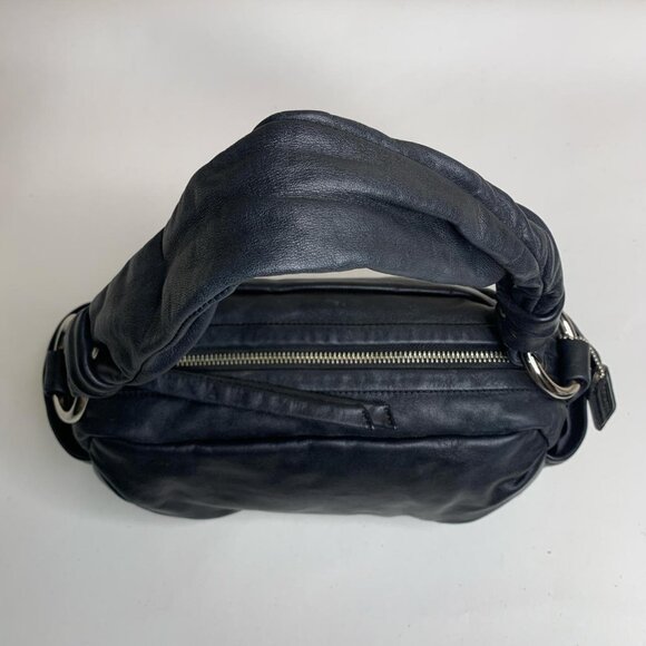 Vintage Coach black leather shoulder - Picture 3 of 8